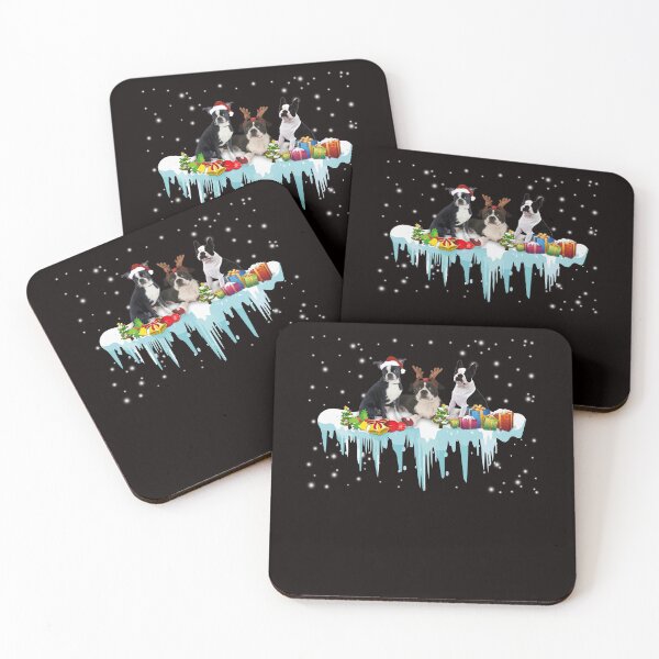 Item preview, Merry Christmas Three Boston Terrier Gifts designed and sold by RessieSmitham.