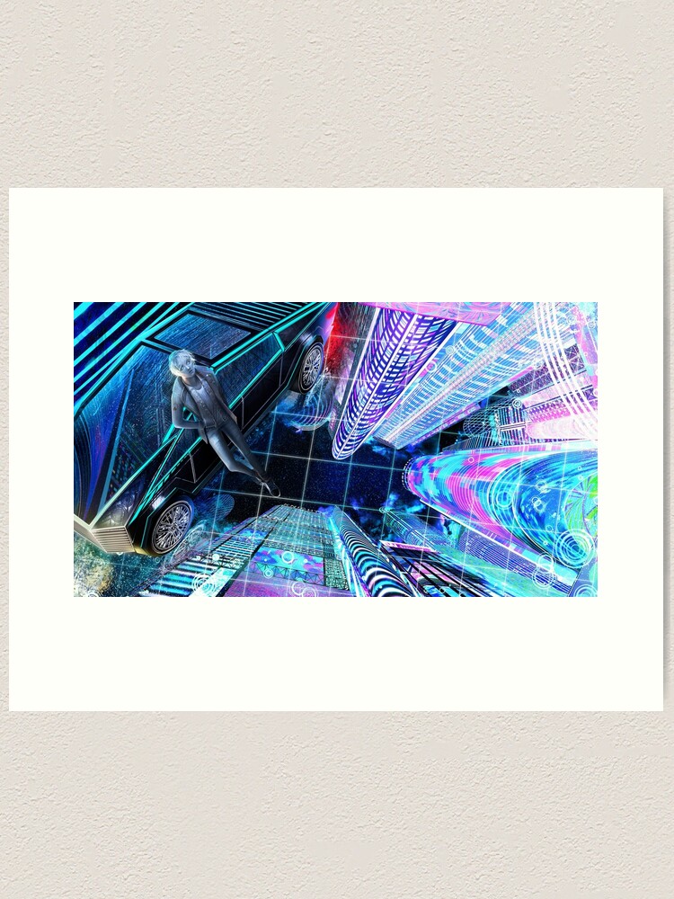 Thumbnail 1 of 3, Art Print, Neon Nights designed and sold by goingnwod.