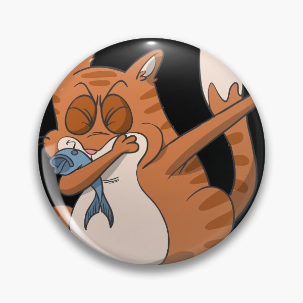 Item preview, Dabbing cat with fish designed and sold by Monkey Ful.