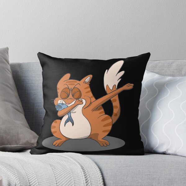 Item preview, Dabbing cat with fish designed and sold by Monkey Ful.