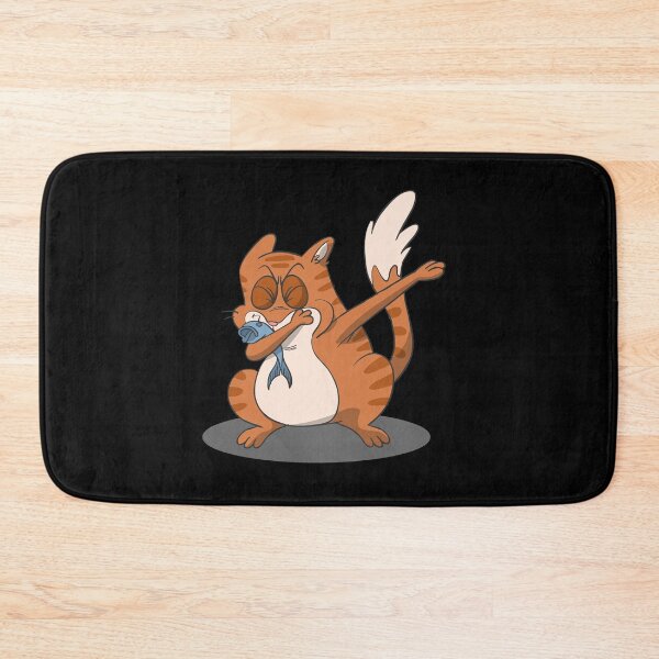 Item preview, Dabbing cat with fish designed and sold by Monkey Ful.