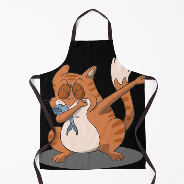 Item preview, Dabbing cat with fish designed and sold by Monkey Ful.