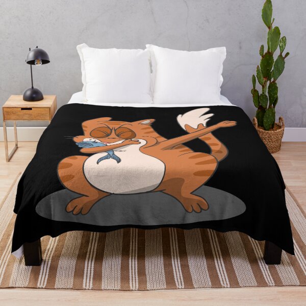 Item preview, Dabbing cat with fish designed and sold by Monkey Ful.