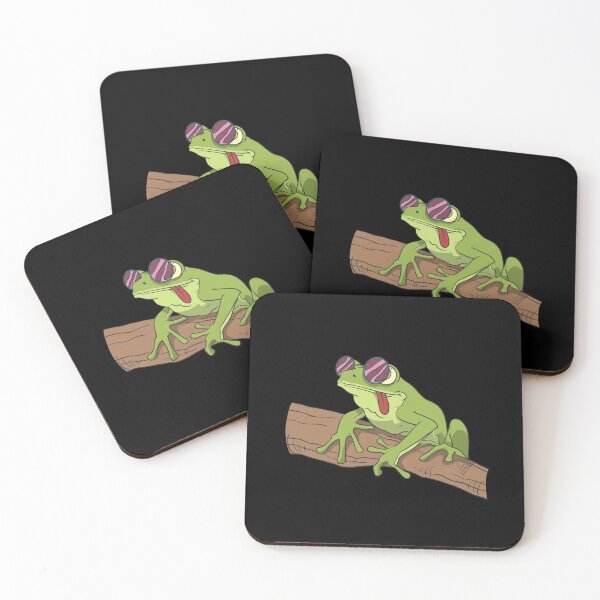 Item preview, Frog with sunglasses on a branch designed and sold by Monkey Ful.