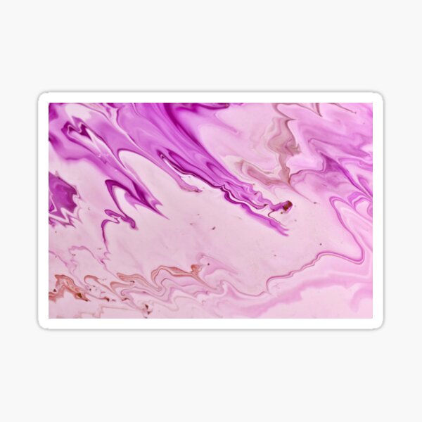 Bright pink liquid art Sticker