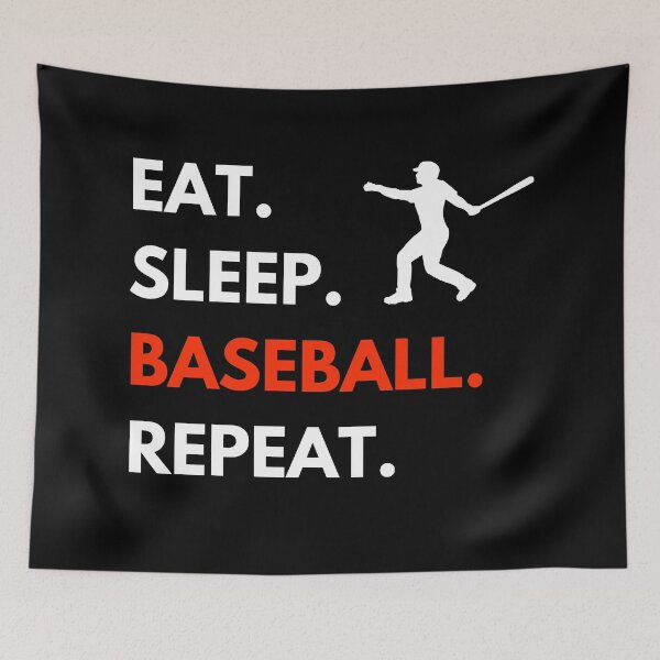 Item preview, Eat Sleep Baseball Repeat designed and sold by lolora.