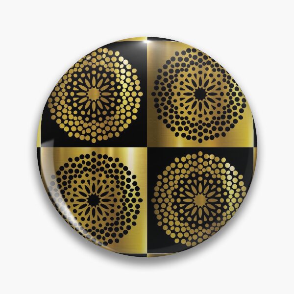 Item preview, Patrón geométrico antiguo negro y dorado designed and sold by Crazy-Jiraffe.