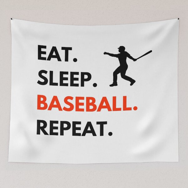 Item preview, Eat Sleep Baseball Repeat designed and sold by lolora.