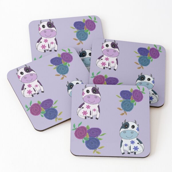 Item preview, Baby cows and flowers pattern  designed and sold by Antiope33.