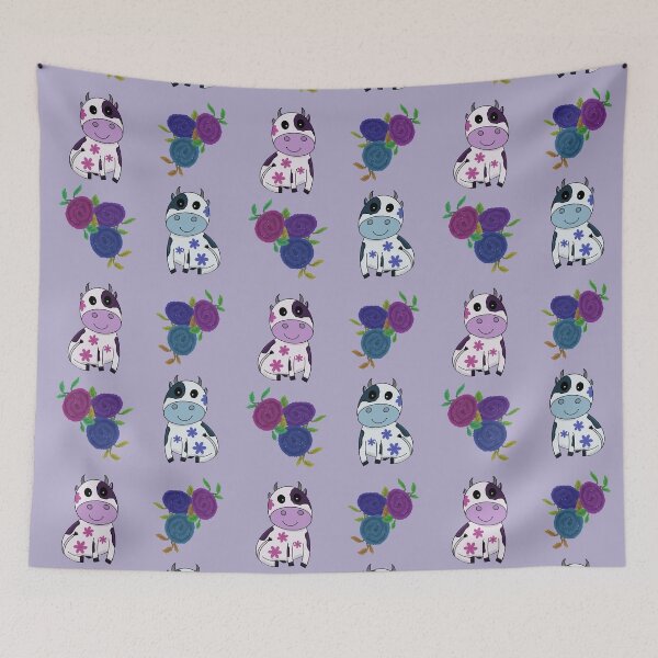 Item preview, Baby cows and flowers pattern  designed and sold by Antiope33.