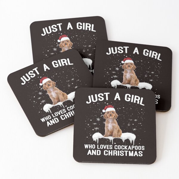 Item preview, JUST A GIRL WHO LOVES COCKAPOO AND CHRISTMAS designed and sold by teemaker24.