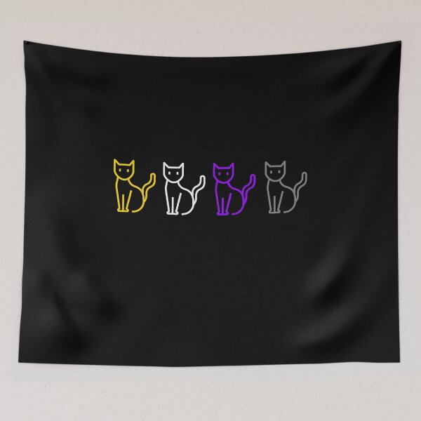 Item preview, Subtle nonbinary Pride Cats, non binary Cats designed and sold by MickTilio.