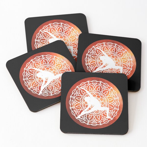 Item preview, Reverse Warrior Pose on Mandala designed and sold by foxcreative.