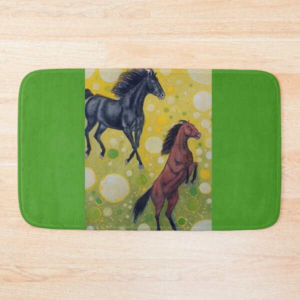 Item preview, Horses playing gouache painting designed and sold by horseaddicted.