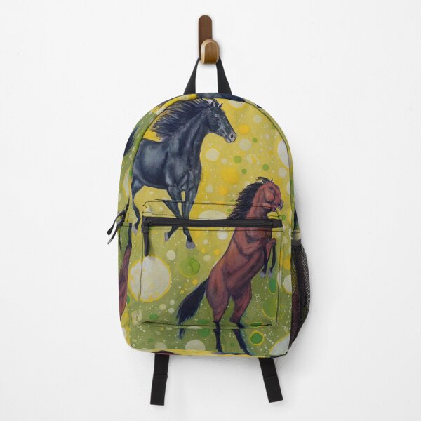 Item preview, Horses playing gouache painting designed and sold by horseaddicted.
