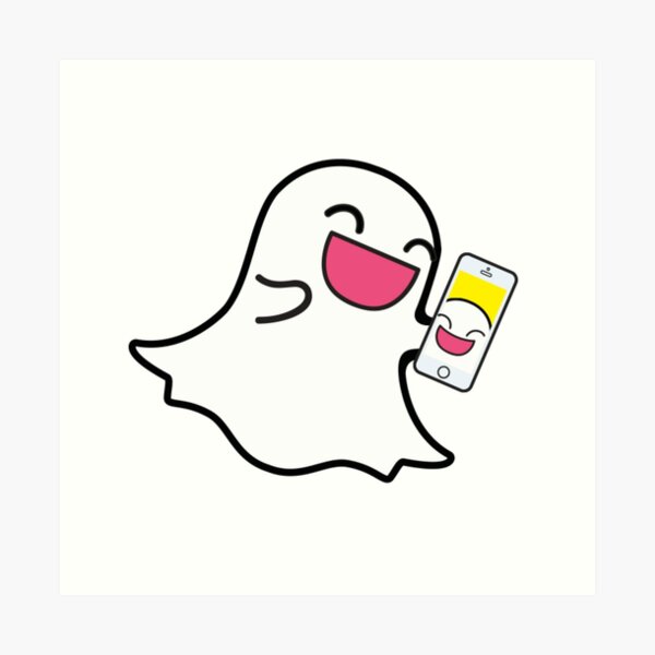 Snapchat Ghost Art Prints Redbubble