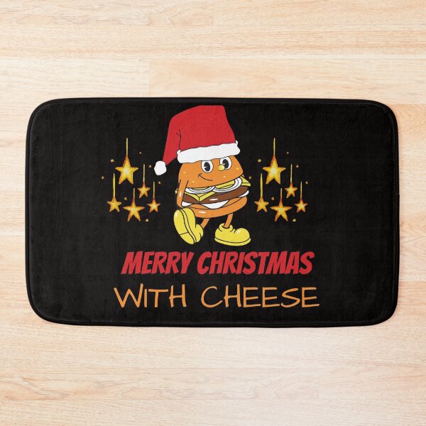 Item preview, Merry Christmas with Cheese Christmas Cheeseburger designed and sold by The Full Cart.
