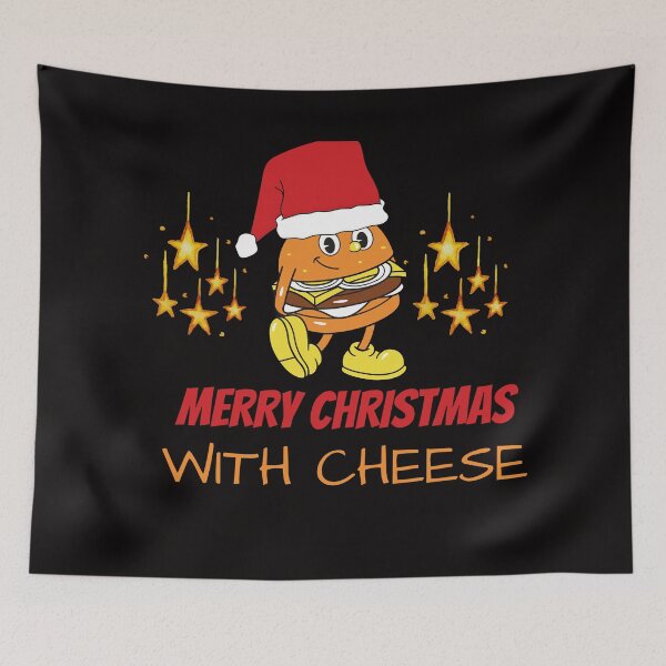Item preview, Merry Christmas with Cheese Christmas Cheeseburger designed and sold by The Full Cart.