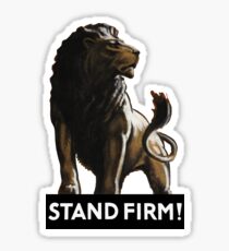 Stand Firm Lion -- WW2 Propaganda Sticker