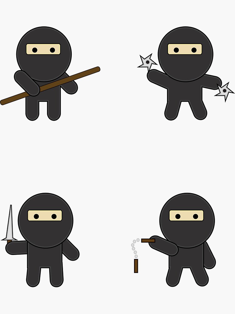 "ninja" Sticker for Sale by anupa445 Redbubble