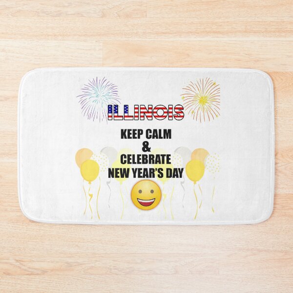 Item preview, Illinois Keep Calm & Celebrate New Year Day | Illinois Edition designed and sold by BestBash.