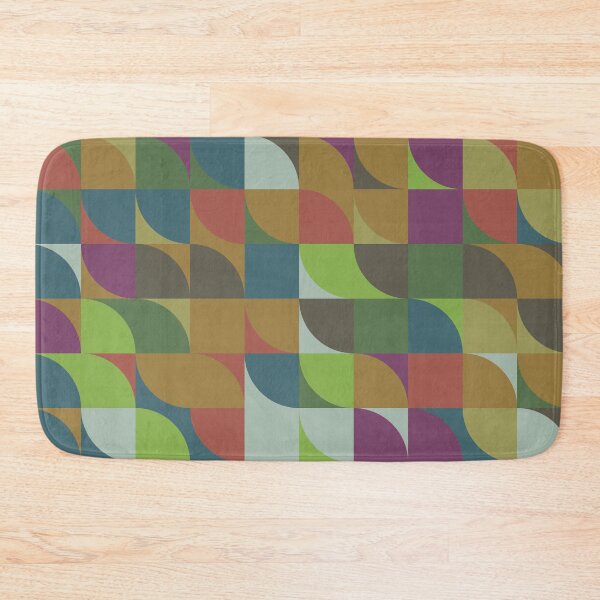 Item preview, Abstract geometric mosaic in 'forest floor' greenery color palette designed and sold by acidmit.