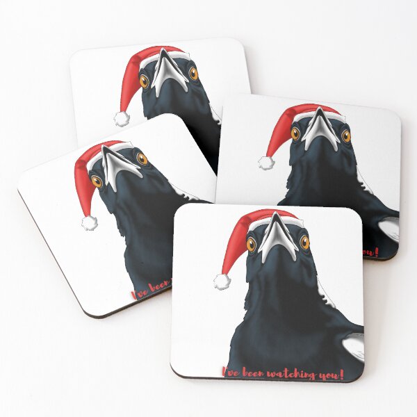 Item preview, Australian Magpie Christmas Art designed and sold by Krystalkayart.