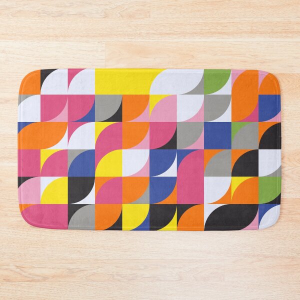 Item preview, Geometric abstract mosaic in 'rev it up' greenery color palette designed and sold by acidmit.