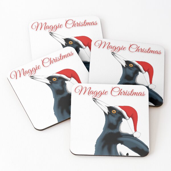 Item preview, 'Maggie Christmas' Magpie Christmas Art designed and sold by Krystalkayart.