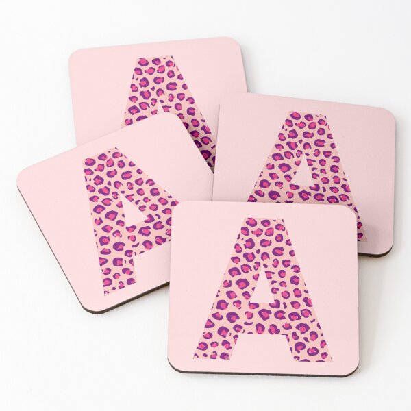 Item preview, Letter A Pink Cheetah Monogram Initial Sticker designed and sold by Pink Mint.