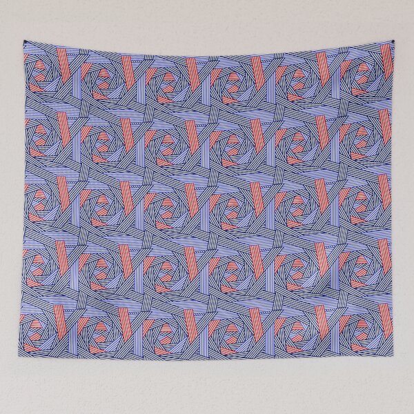 Item preview, Blue red and white striped pattern  designed and sold by natalyon.
