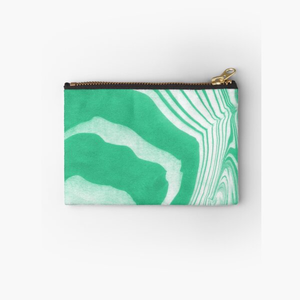 Item preview, Akihiko spilled ink abstract watercolor marble paper marbling ocean water waves sea minimal marbled marbled paper art print waves surfing green emerald deep  designed and sold by spilledinkshop.
