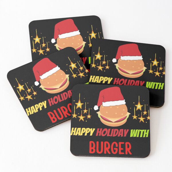 Item preview, Happy Holidays With Burger Santa Hat designed and sold by The Full Cart.