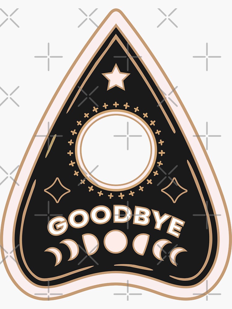Black Ouija Planchette Goodbye by cupofstardust