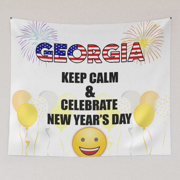 Item preview, Georgia Keep Calm & Celebrate New Year Day | Georgia Edition designed and sold by BestBash.