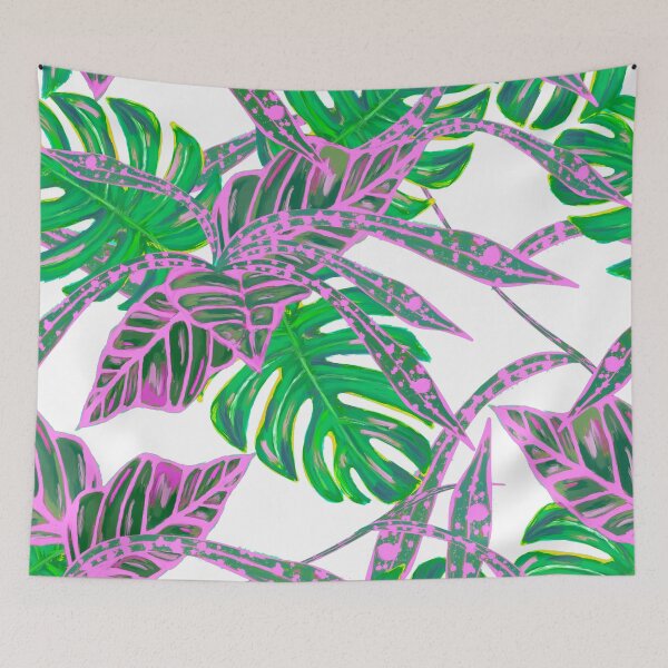 Item preview, Colorful Tropical Leaves Pattern designed and sold by 30-Merch.