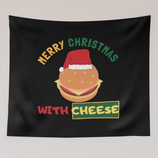 Item preview, Merry Christmas with Cheese Santa Hat designed and sold by The Full Cart.