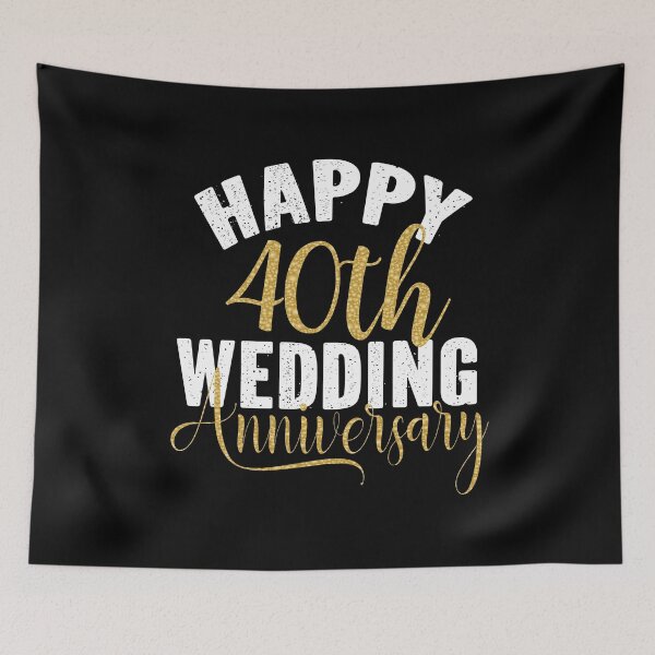 Item preview, Happy 40th Wedding Anniversary Matching Gift For Couples graphic designed and sold by Grabitees.