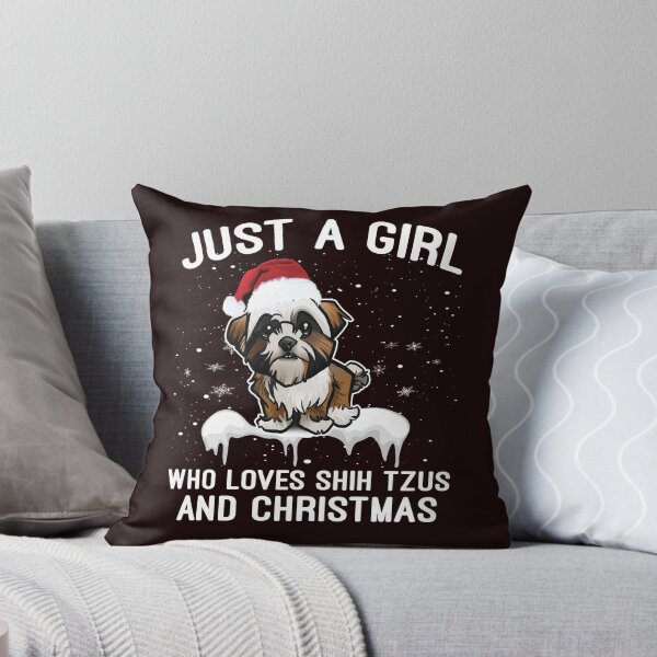 Item preview, JUST A GIRL WHO LOVES SHIH TZU AND CHRISTMAS designed and sold by teemaker24.