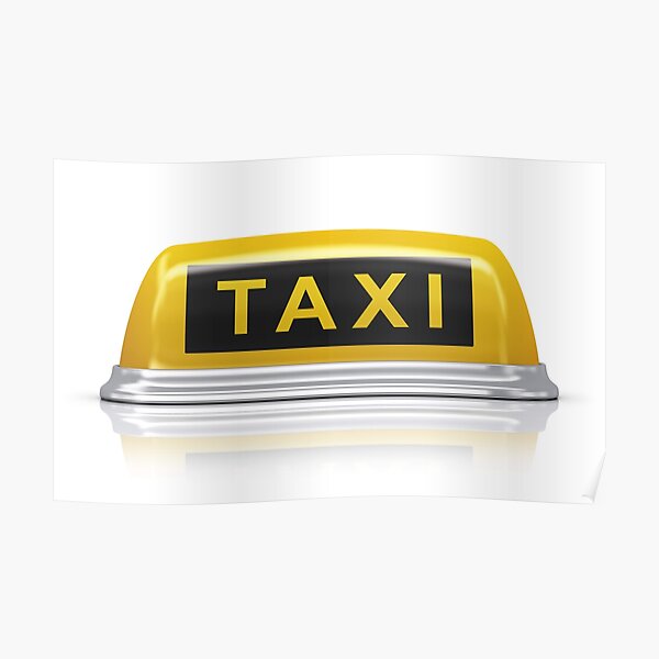 Taxi Quadrate Und Streifen Poster Von Sanderson4 Redbubble