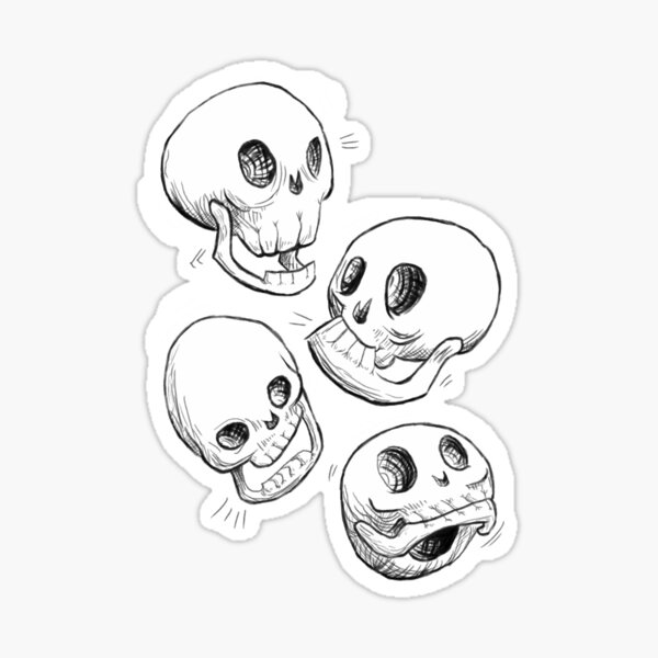 Four Skulls Sticker