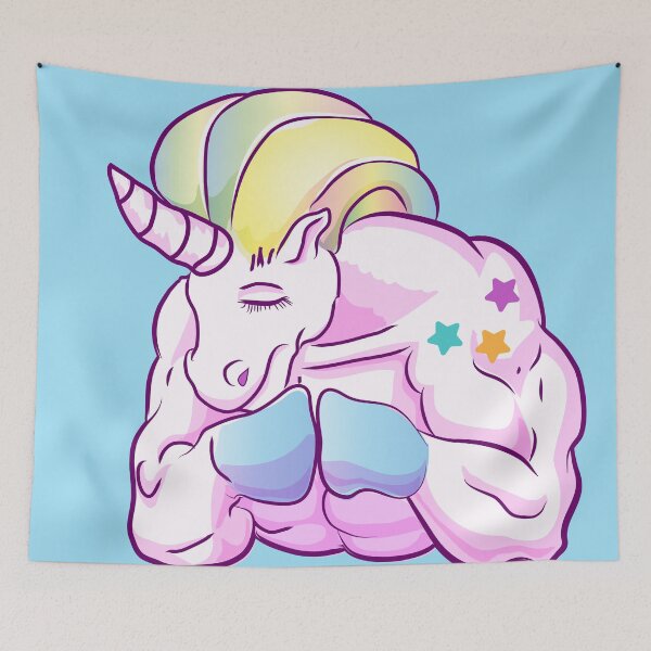 Item preview, muscular unicorn  designed and sold by Christopher Cortez.