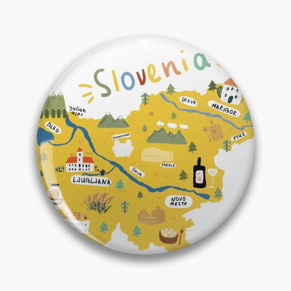 Item preview, map of Slovenia designed and sold by ashiya-pixel.
