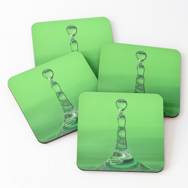 Item preview, Water Drop Splash on a bright Green Background designed and sold by dvlcom.