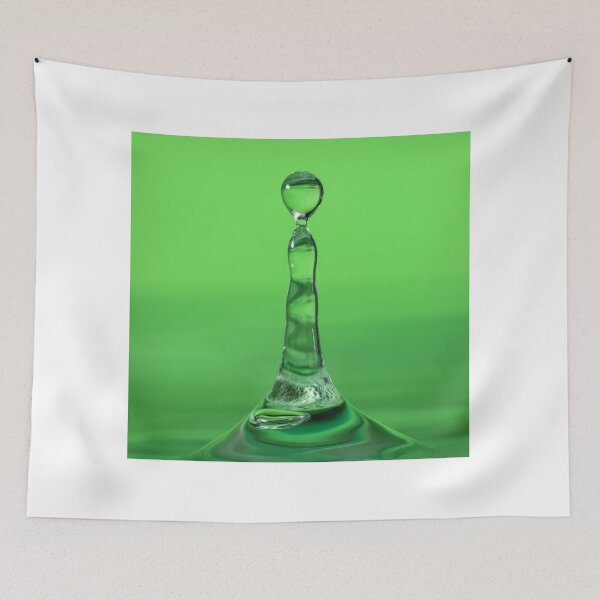 Item preview, Water Drop Splash on a bright Green Background designed and sold by dvlcom.