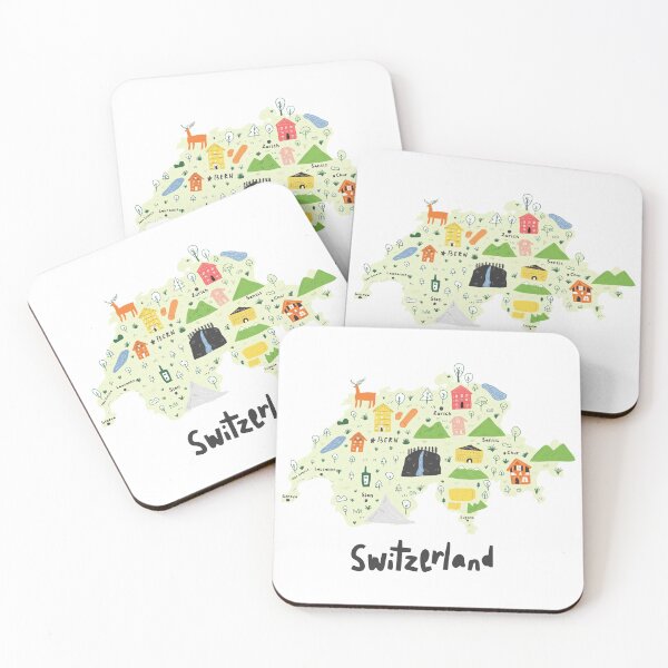Item preview, map of Switzerland designed and sold by ashiya-pixel.