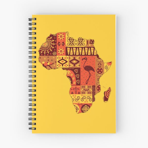 Item preview, Map of Africa with ethnic motifs pattern, African print designed and sold by mashmosh.
