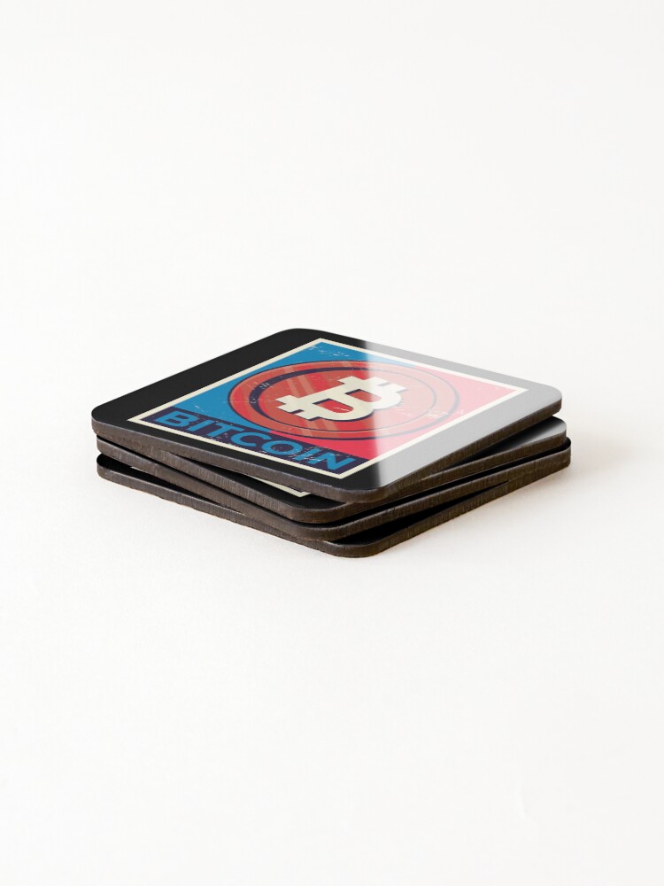 Thumbnail 4 of 5, Coasters (Set of 4), Bitcoin Coin designed and sold by TSlayerMerch.
