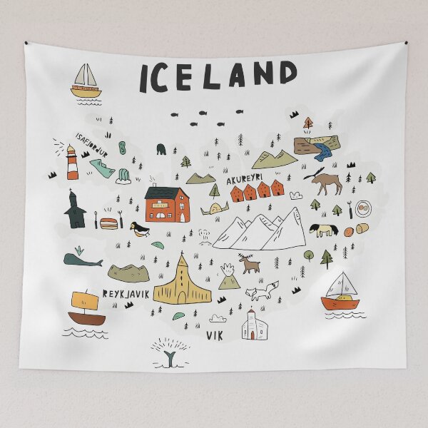 Item preview, map of Iceland designed and sold by ashiya-pixel.