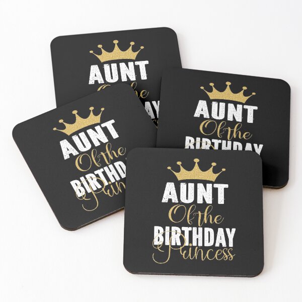 Item preview, Aunt Of The Birthday Princess Girls Party print designed and sold by Grabitees.